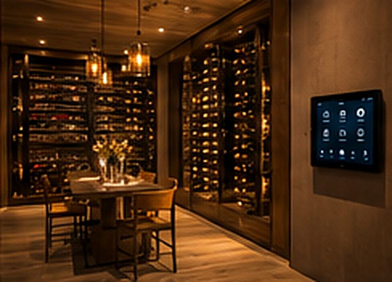 Architectural audio speakers integrated into a wine country patio
