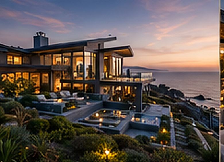 Hillside cottage in Summerland, CA with discreet home technology overlooking the Pacific